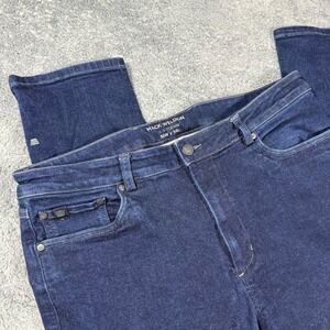 Mack Weldon Silver Denim Men Jeans 36W x 34L Dark Wash Straight Fit Stretch